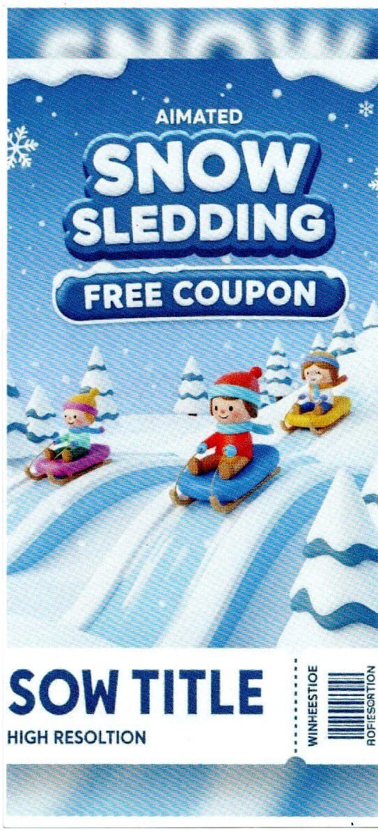 눈썰매장 티켓 6천원